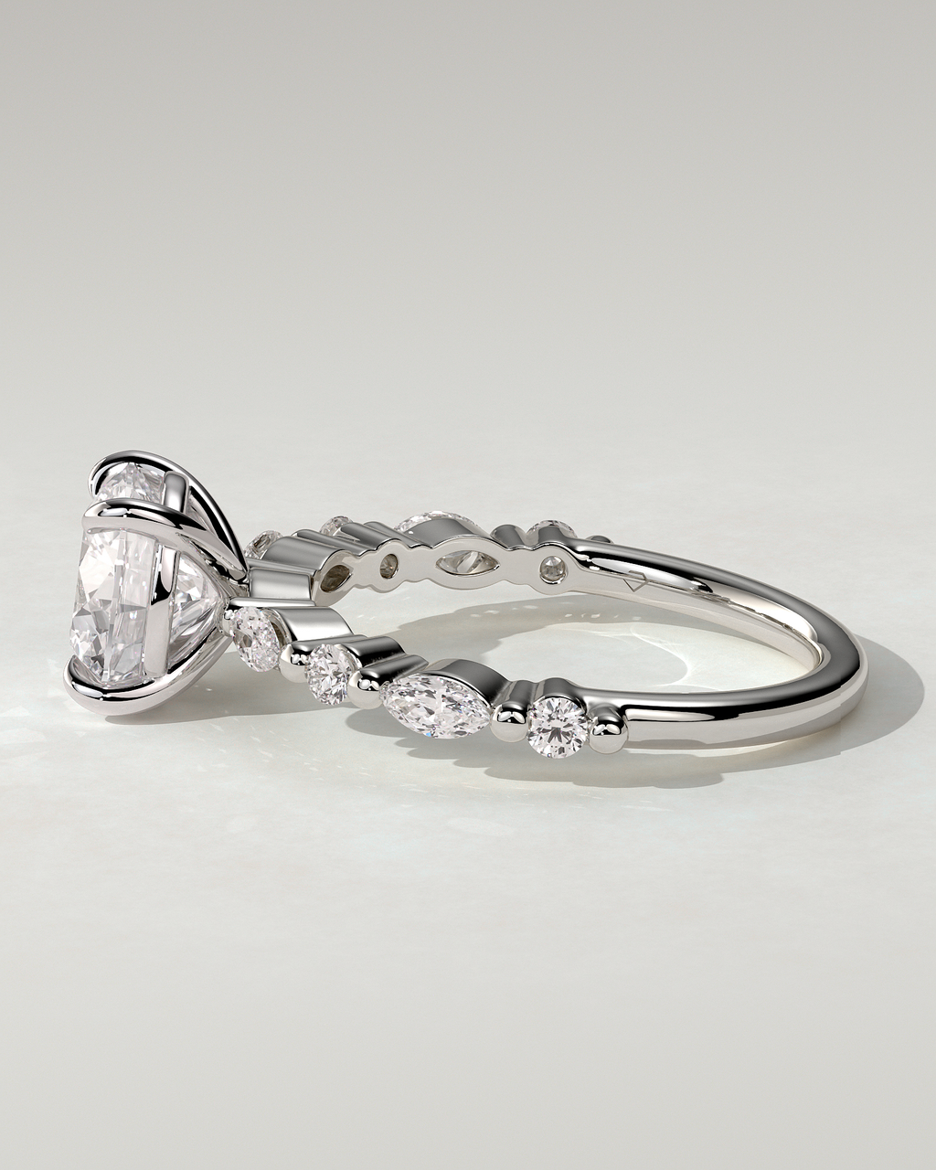 Zade Solitaire Round Ring