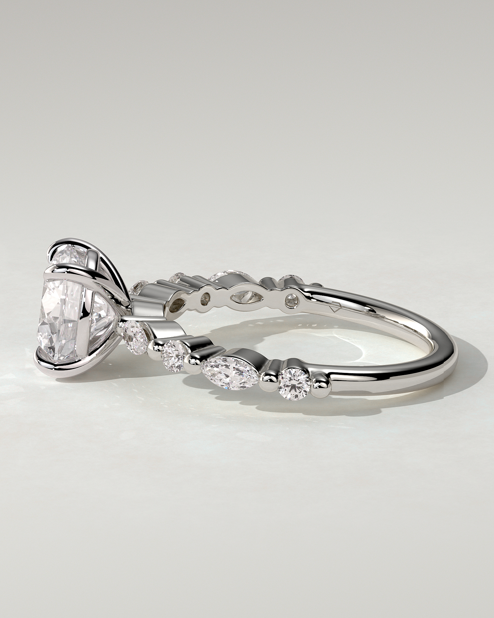 Zade Solitaire Round Ring