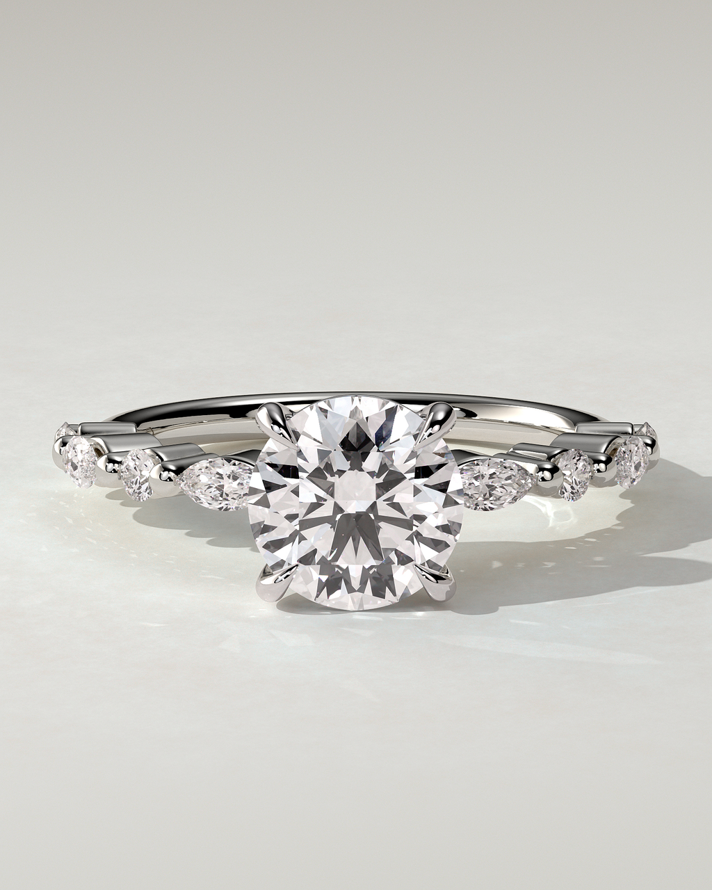 Zade Solitaire Round Ring