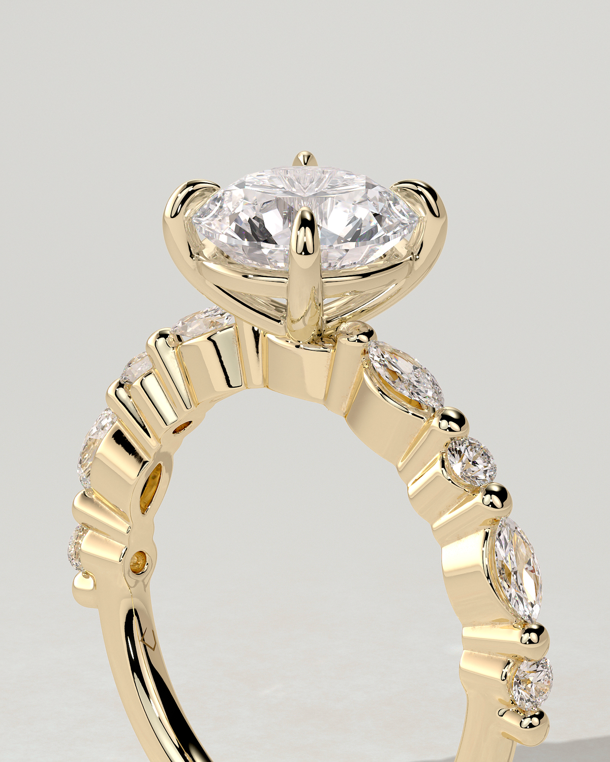 Zade Solitaire Round Ring
