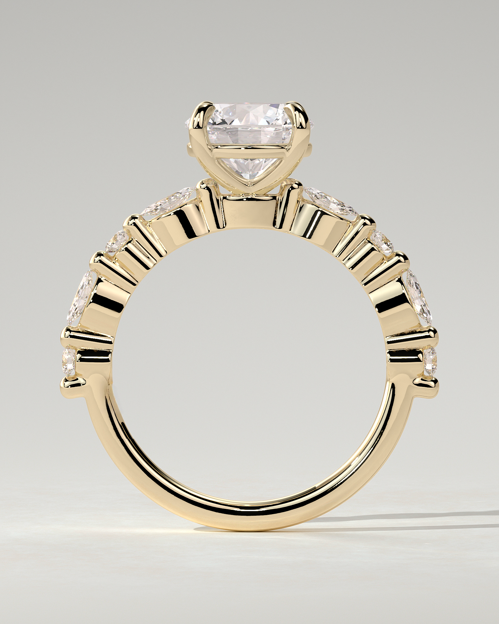 Zade Solitaire Round Ring