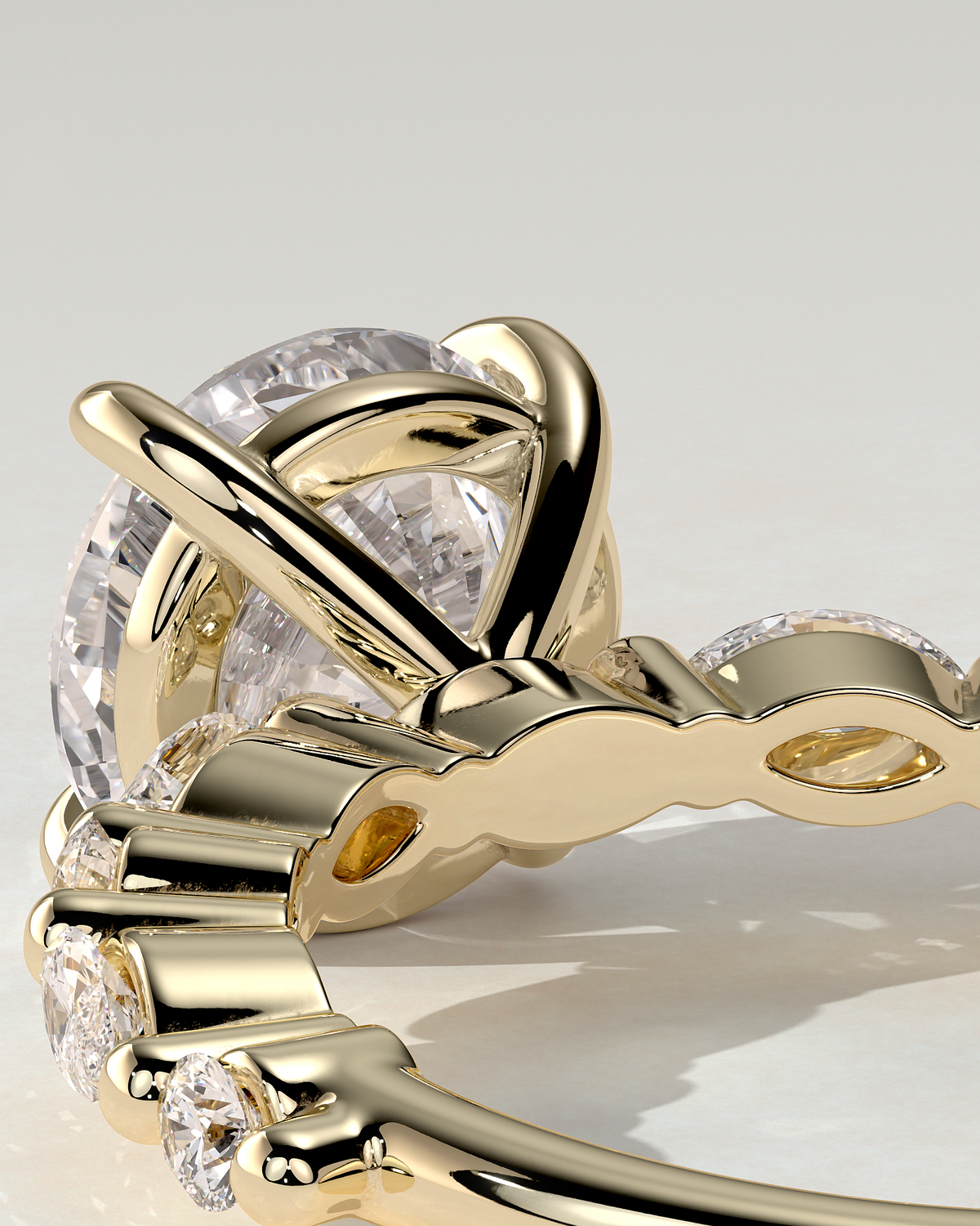 Zade Solitaire Round Ring