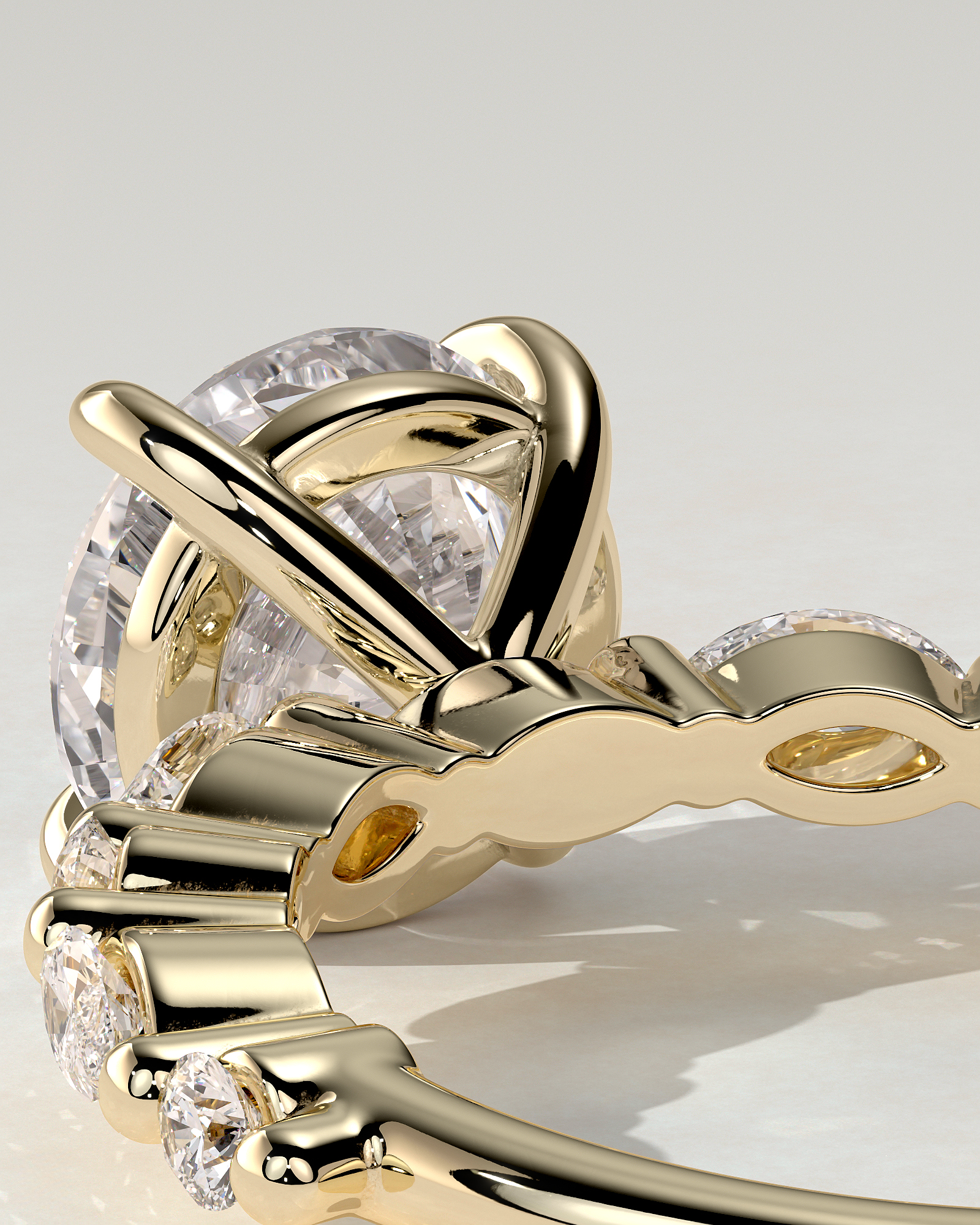 Zade Solitaire Round Ring