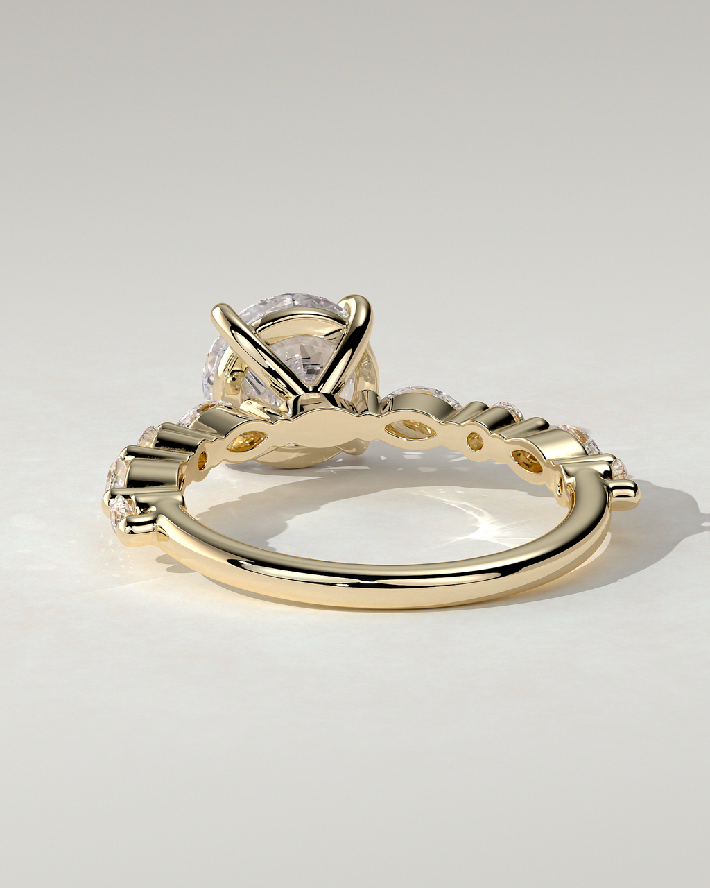 Zade Solitaire Round Ring