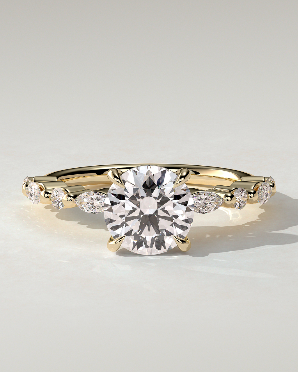 Zade Solitaire Round Ring