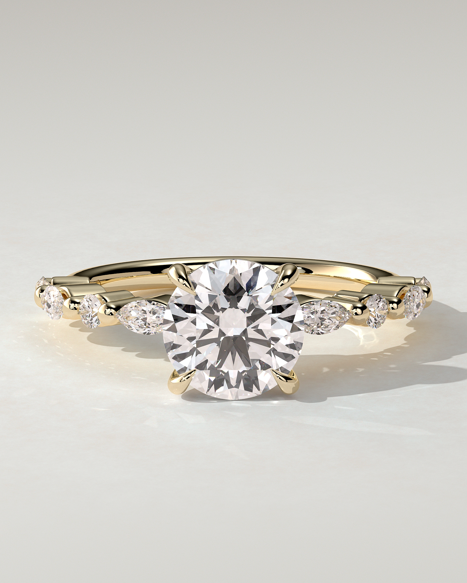 Zade Solitaire Round Ring