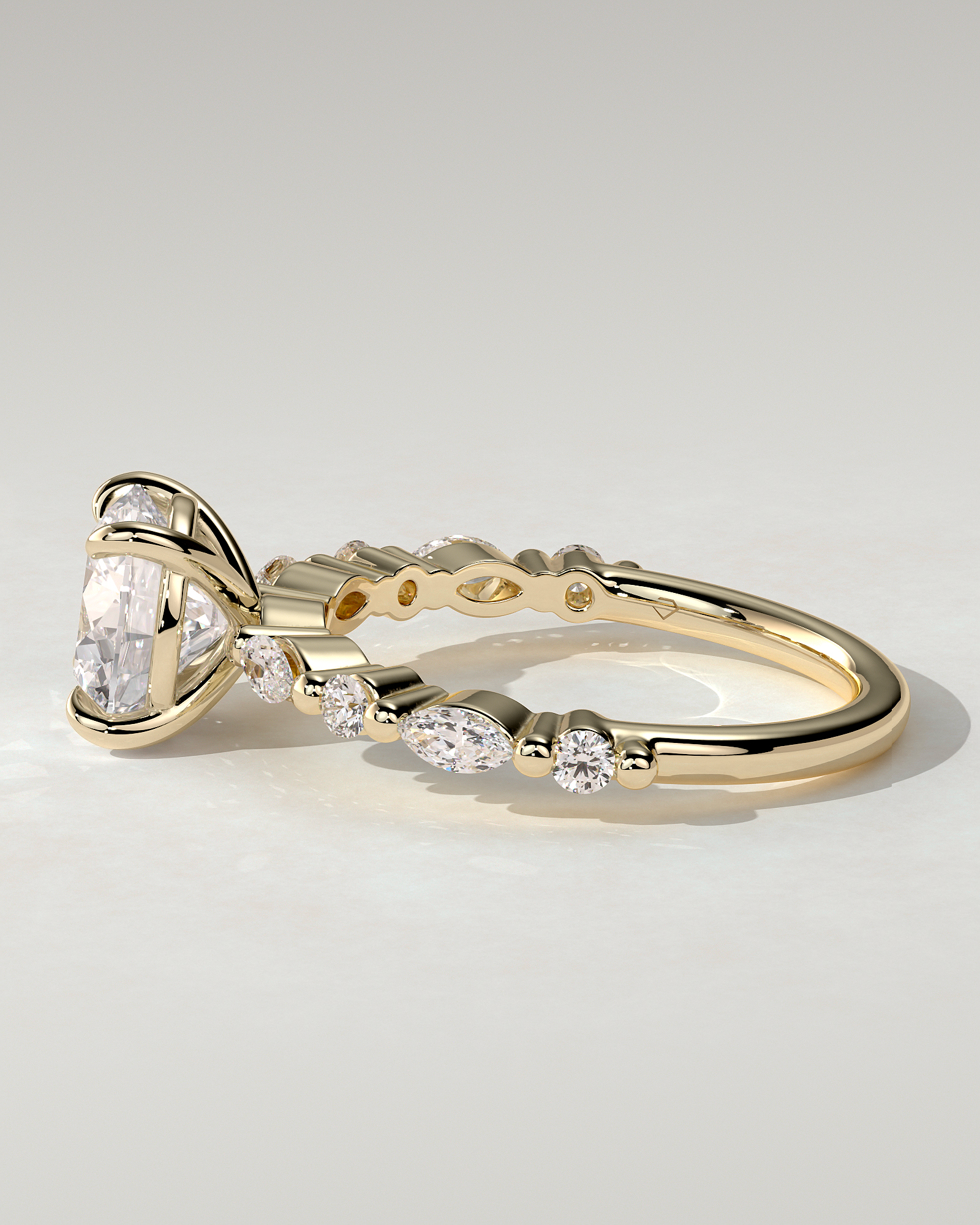 Zade Solitaire Round Ring