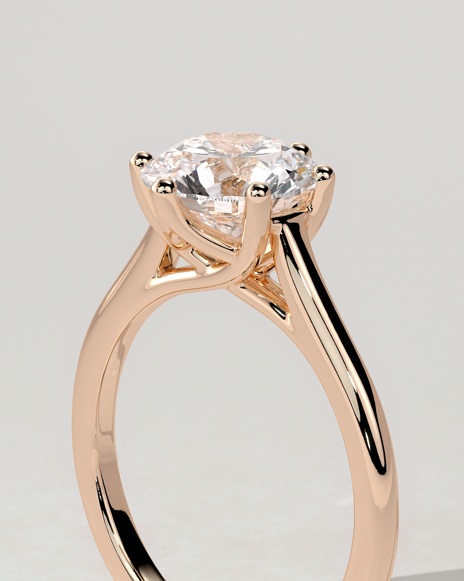 Zya Solitaire Round Ring