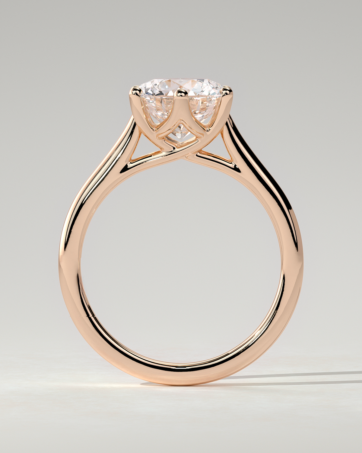 Zya Solitaire Round Ring