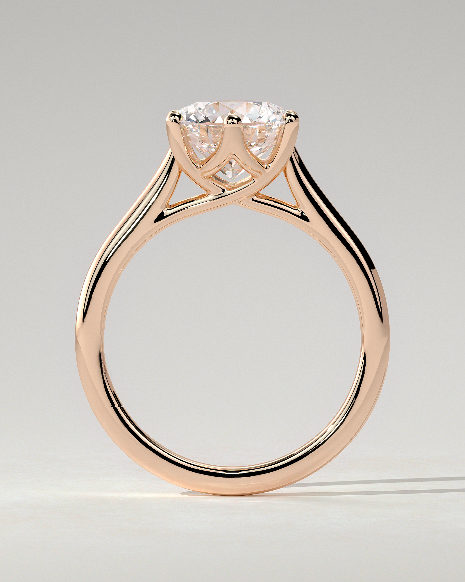 Zya Solitaire Round Ring