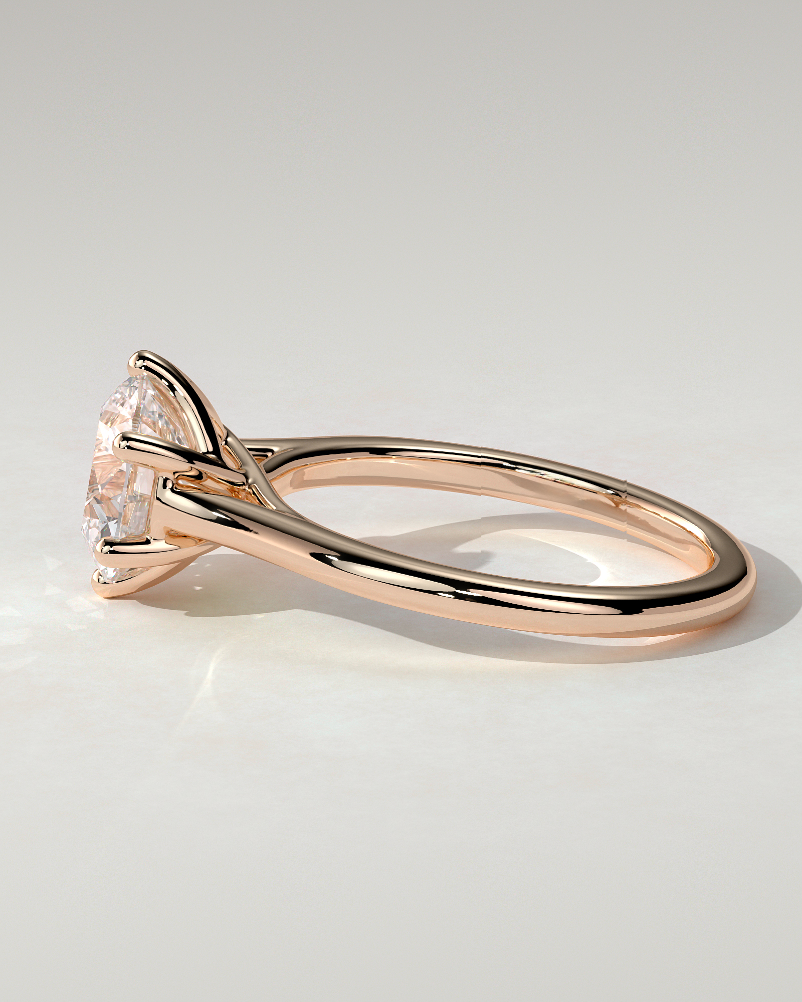 Zya Solitaire Round Ring