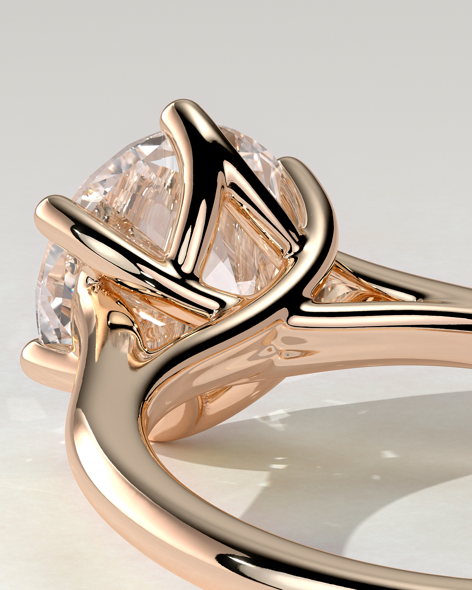 Zya Solitaire Round Ring