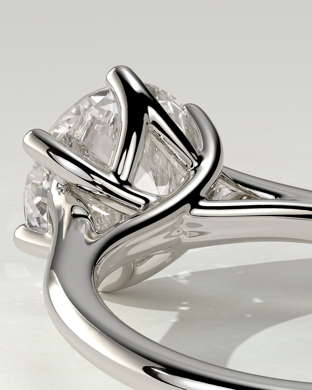 Zya Solitaire Round Ring
