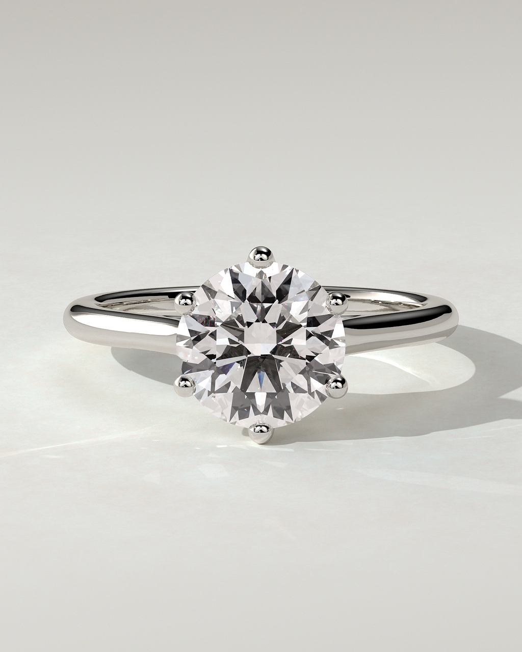 Zya Solitaire Round Ring