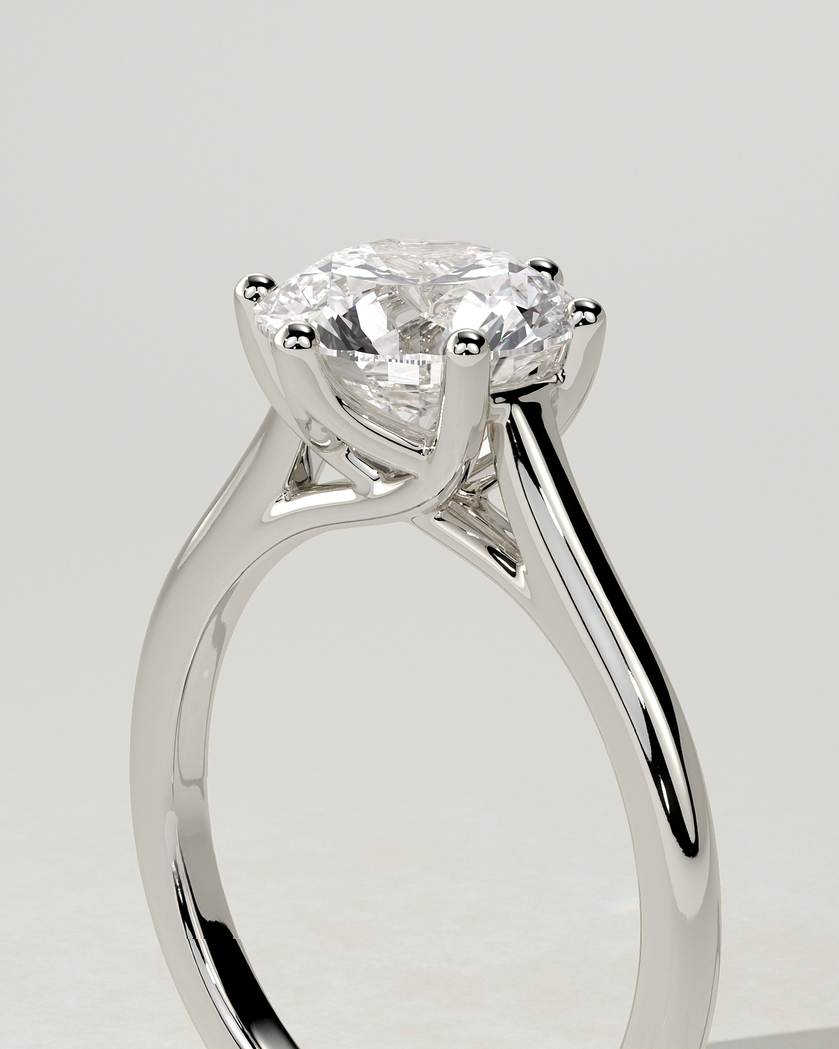 Zya Solitaire Round Ring