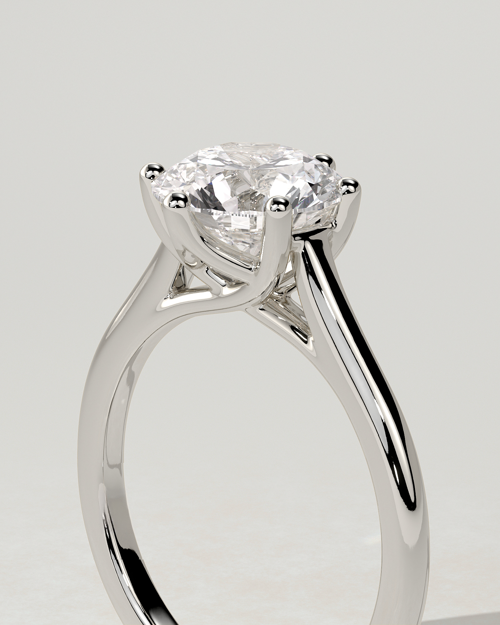Zya Solitaire Round Ring