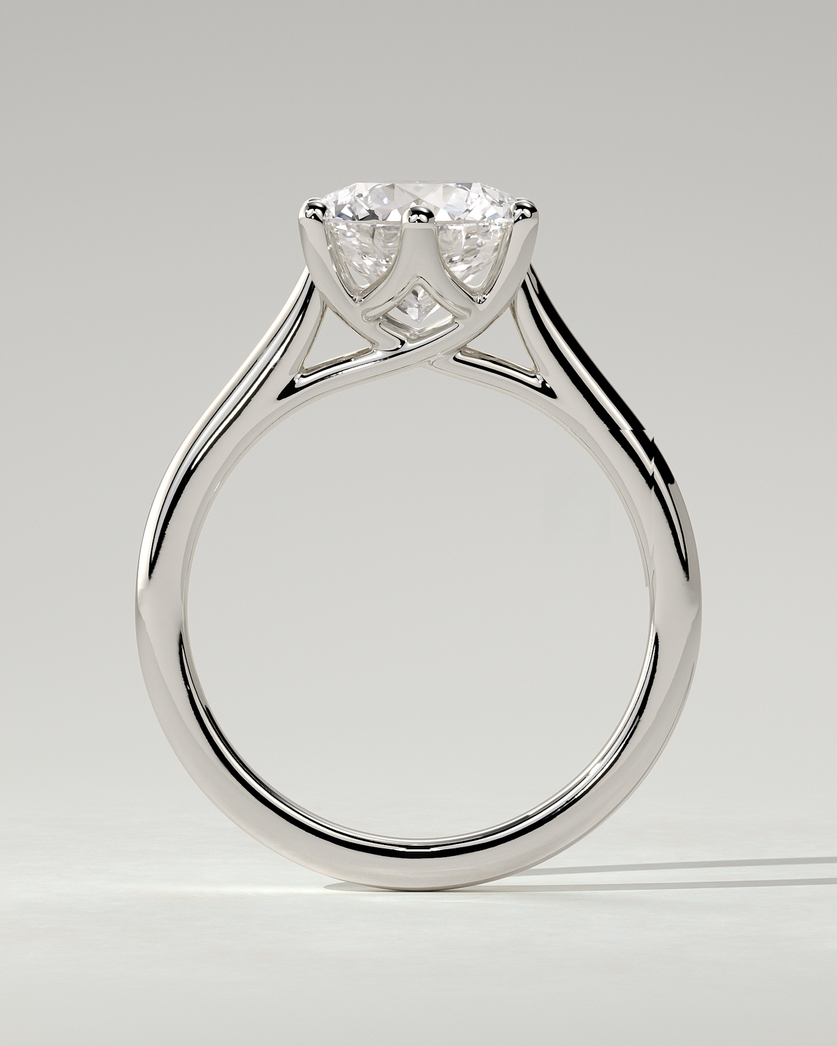 Zya Solitaire Round Ring