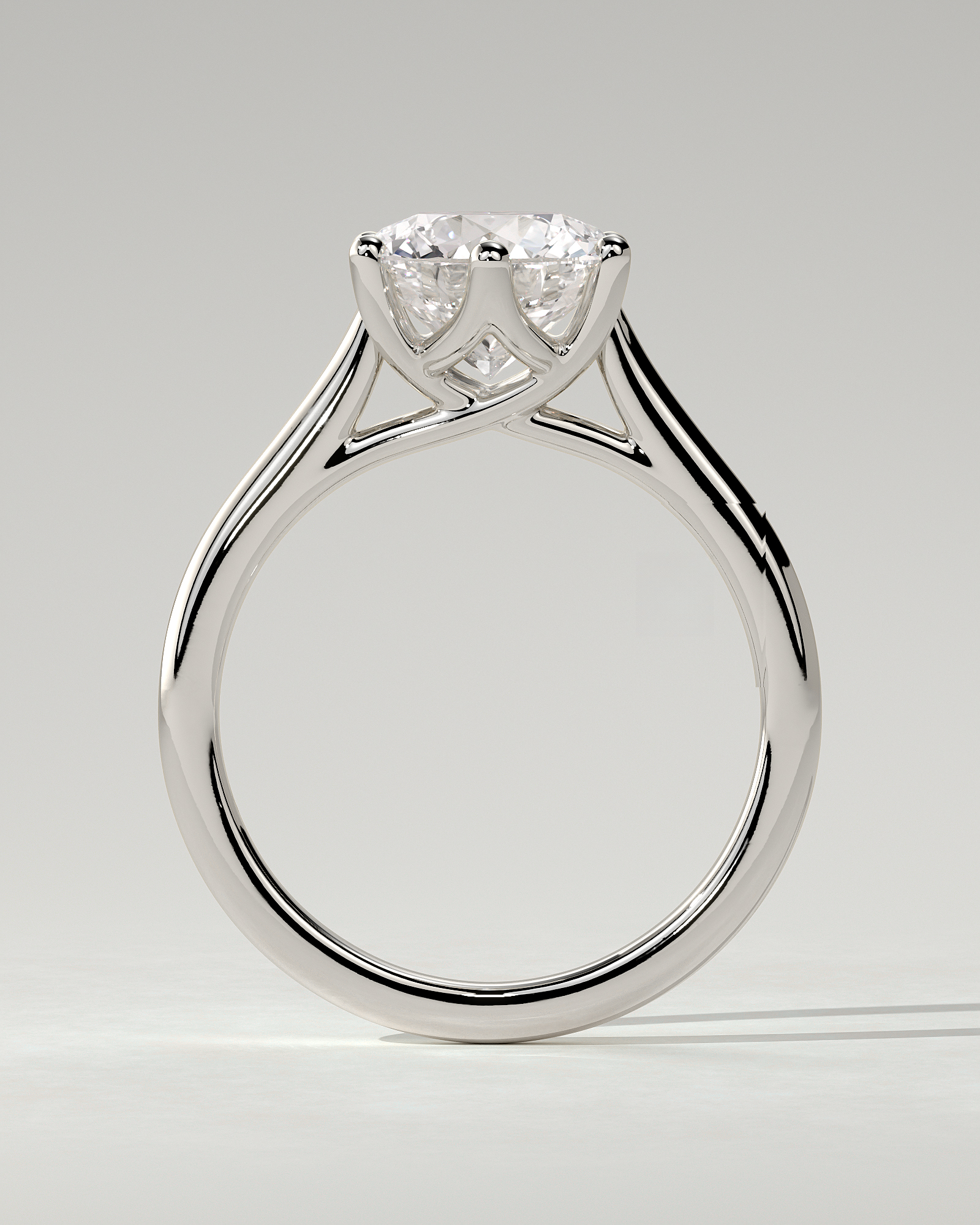 Zya Solitaire Round Ring