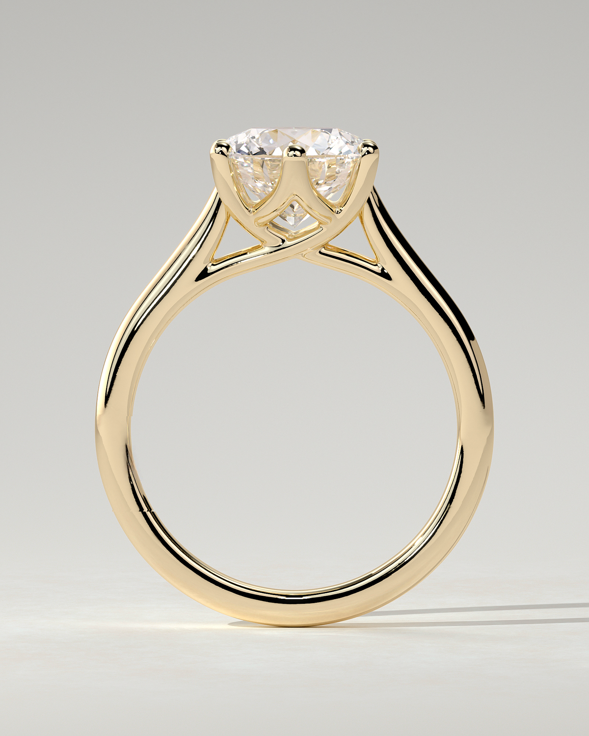 Zya Solitaire Round Ring