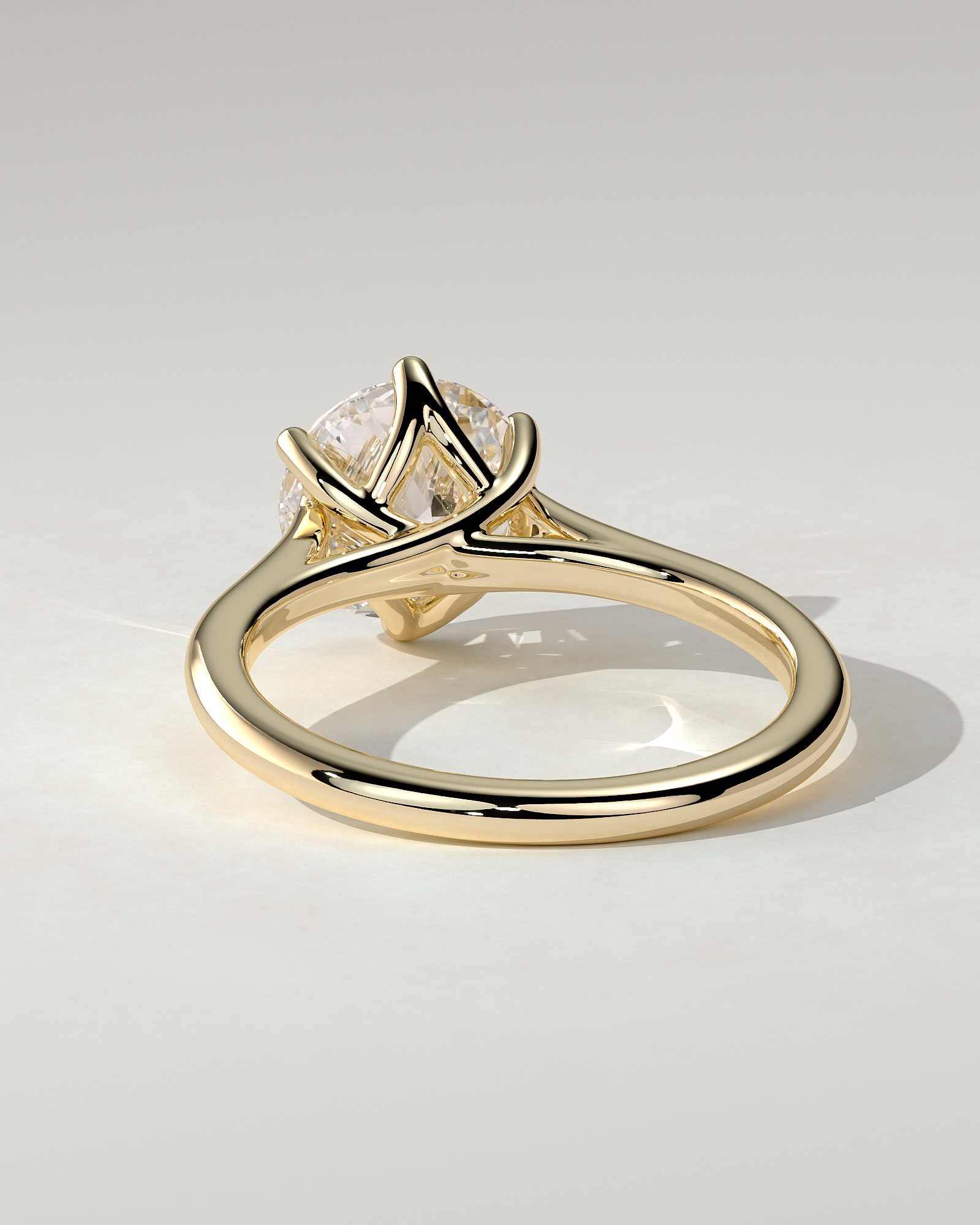 Zya Solitaire Round Ring