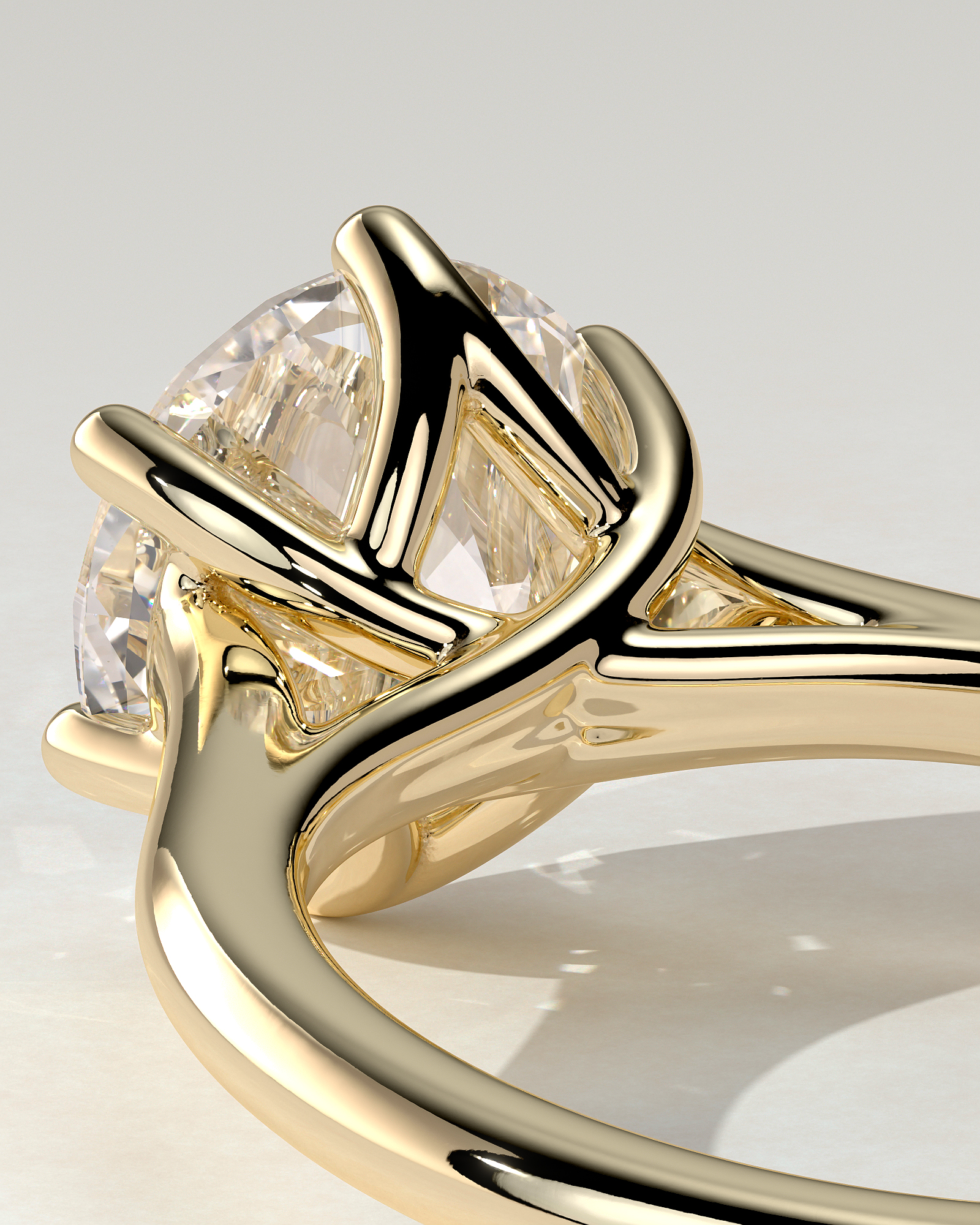 Zya Solitaire Round Ring