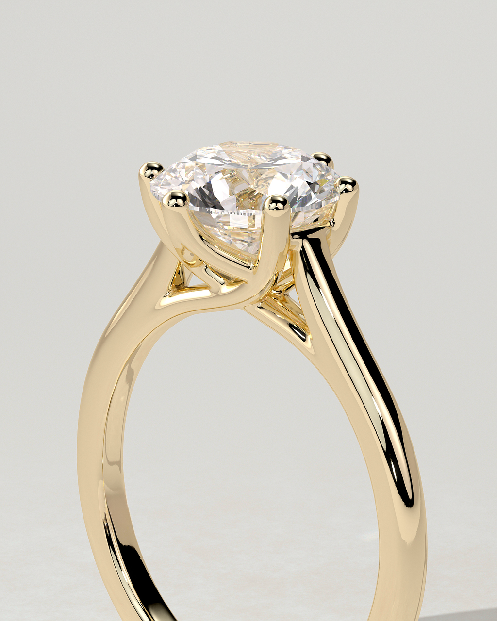 Zya Solitaire Round Ring