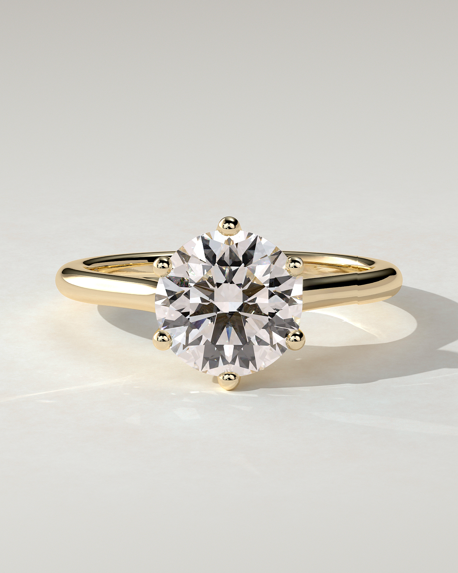 Zya Solitaire Round Ring