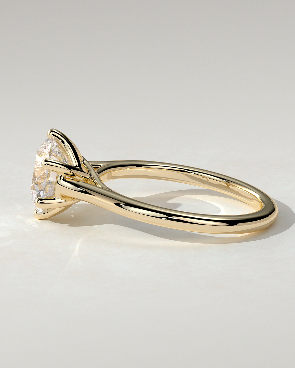 Zya Solitaire Round Ring