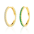 Sovereign Diamond Earrings Harmony - Medium Diamond Emerald