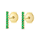 Royal Diamond Earrings Illumination - Elegant Emerald Bar
