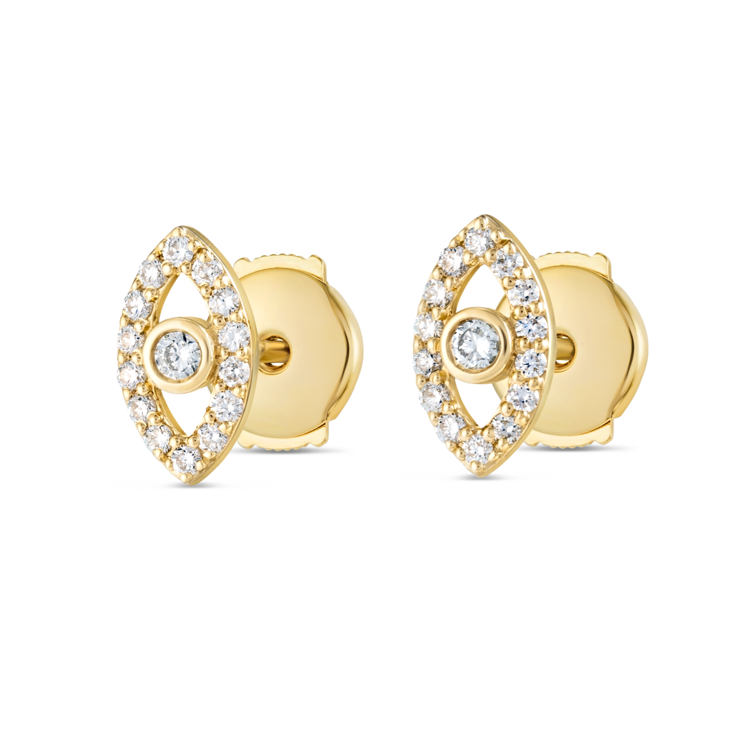 Royal Diamond Earrings Illumination - Evil Eye