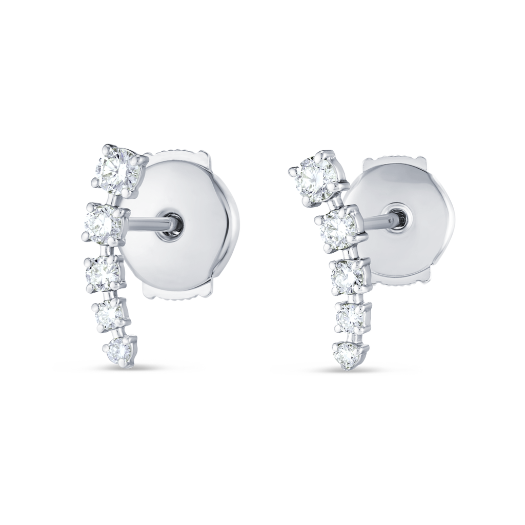 Royal Diamond Earrings Heirloom - Half Moon Diamond