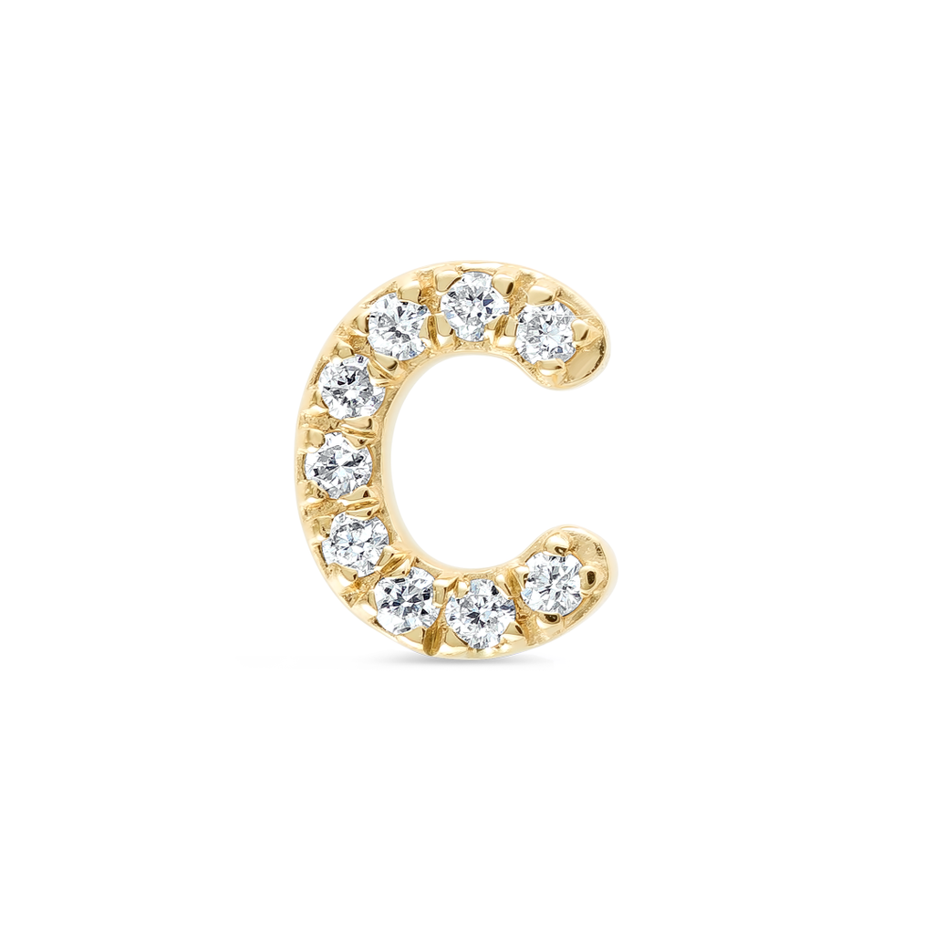 Majestic Diamond Earrings Essence - Letter