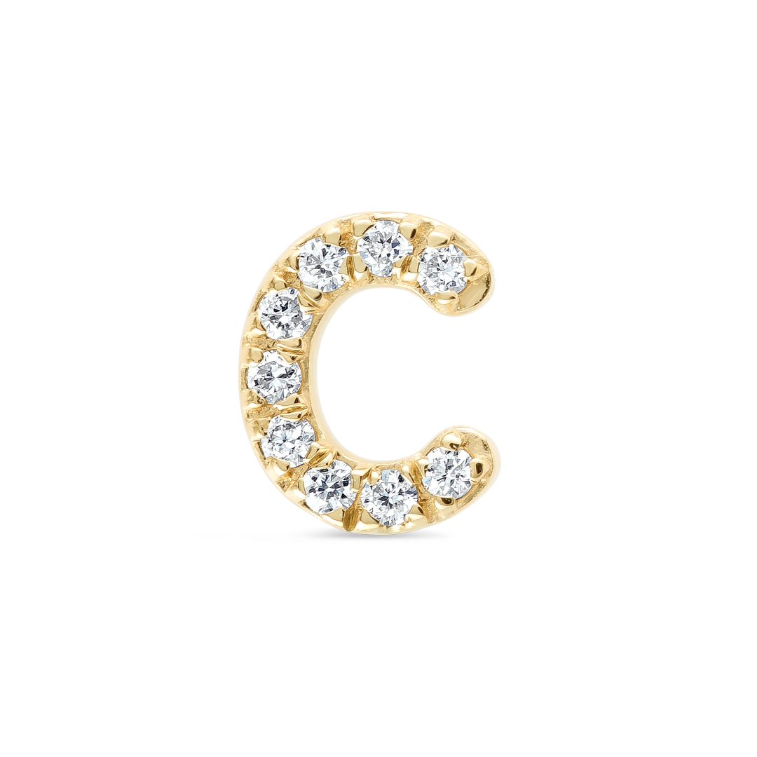 Majestic Diamond Earrings Essence - Letter