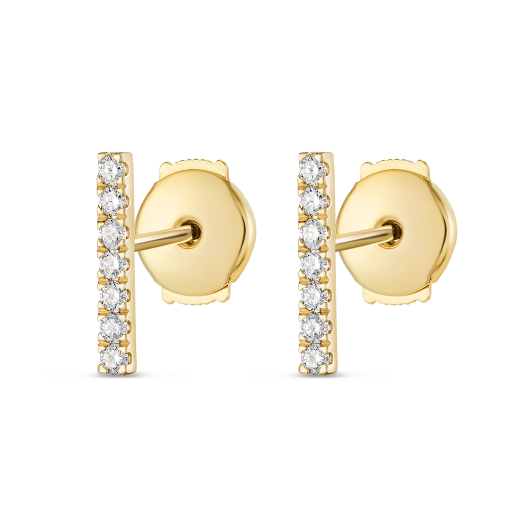 Serene Diamond Earrings Opulence - Elegant Diamond Bar