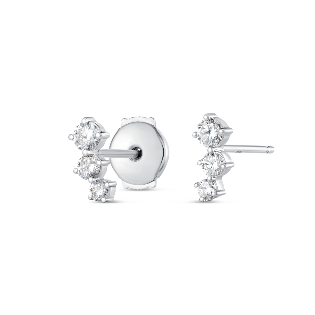 Majestic Diamond Earrings Heirloom - Graduating Trio Diamond