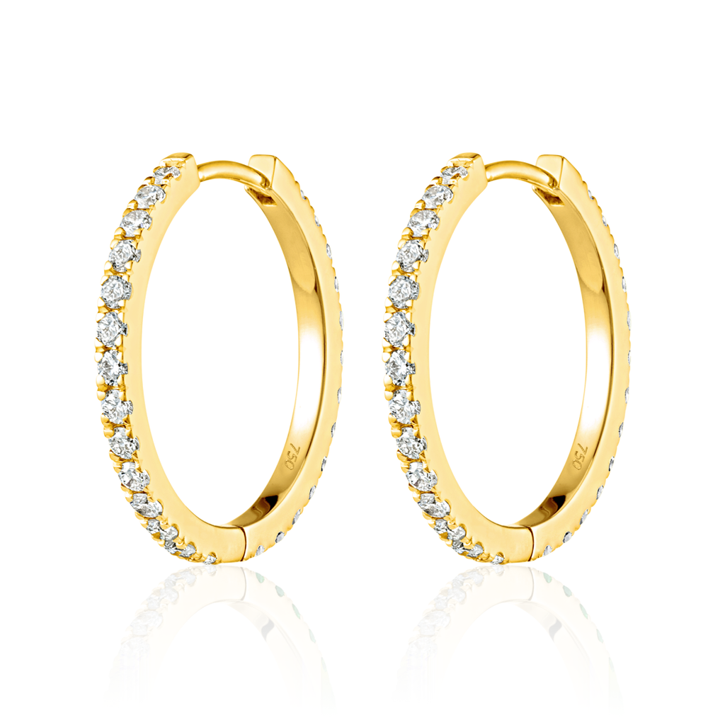 Royal Diamond Earrings Heirloom - Medium Diamond Hoop