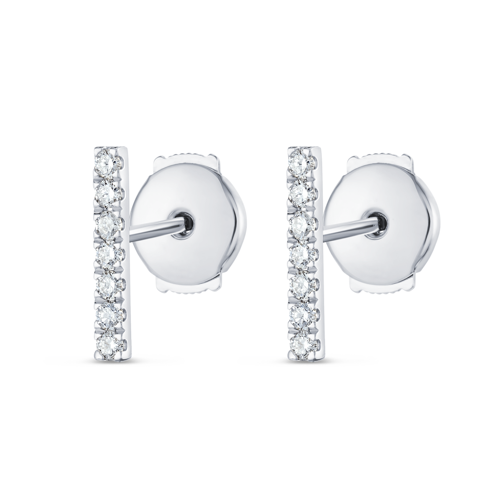 Majestic Diamond Earrings Radiance - Elegant Diamond Bar
