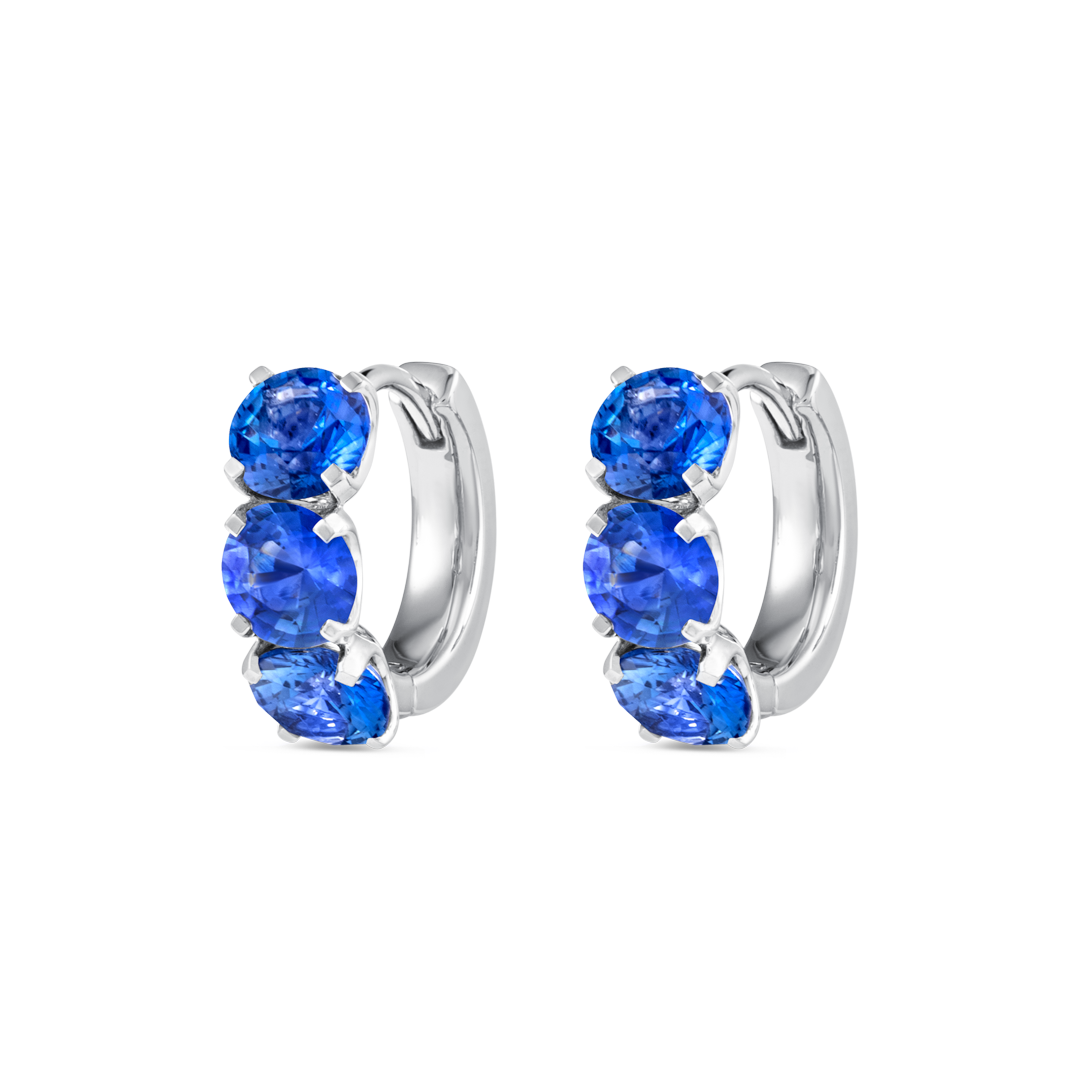 Majestic Diamond Earrings Grace - Large Blue Sapphire