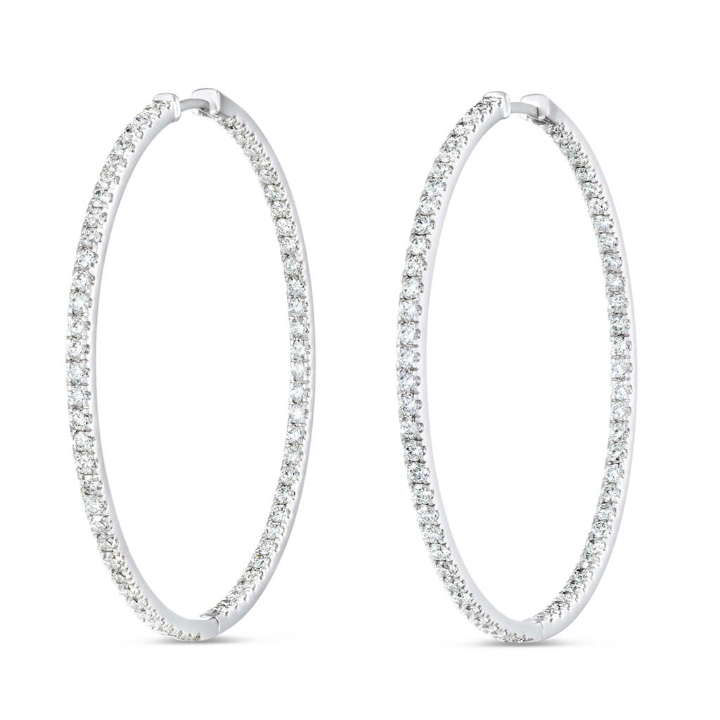 Luminous Diamond Earrings Elite - Large Diamond Hoop