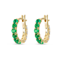 Ethereal Diamond Earrings Grandeur - Mini Diamond Emerald