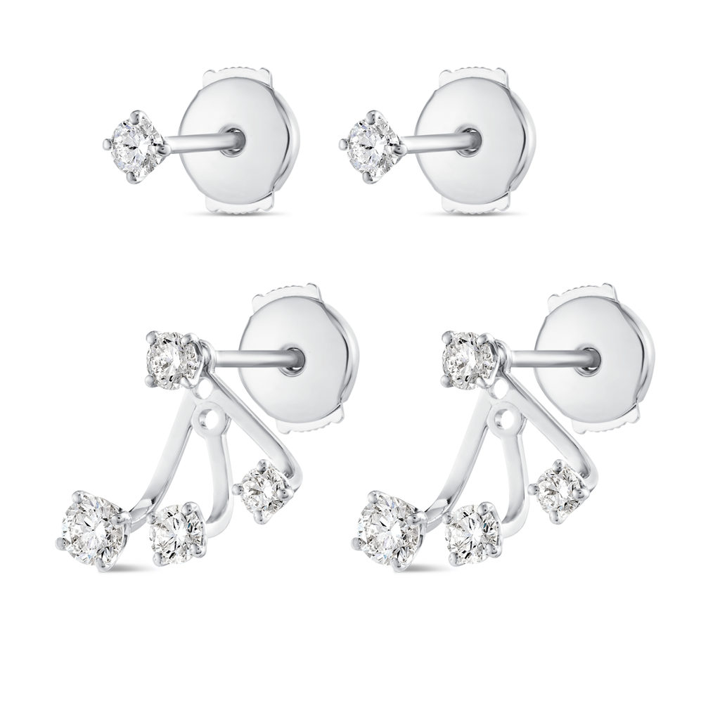 Sovereign Diamond Earrings Grace - Trio Diamond Raindrop