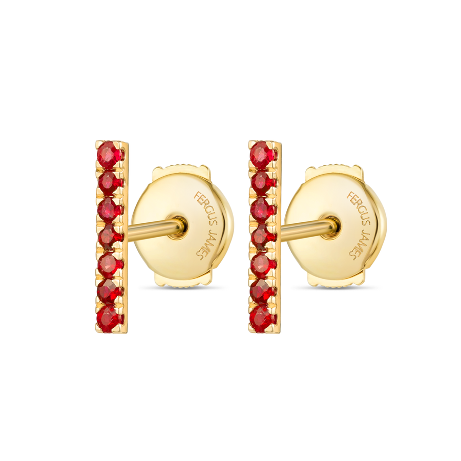 Majestic Diamond Earrings Grace - Elegant Ruby Bar