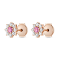 Ethereal Diamond Earrings Heirloom - Sri Lankan Pink