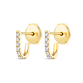 Aura Diamond Earrings Opulence - Petite Huggie Curl