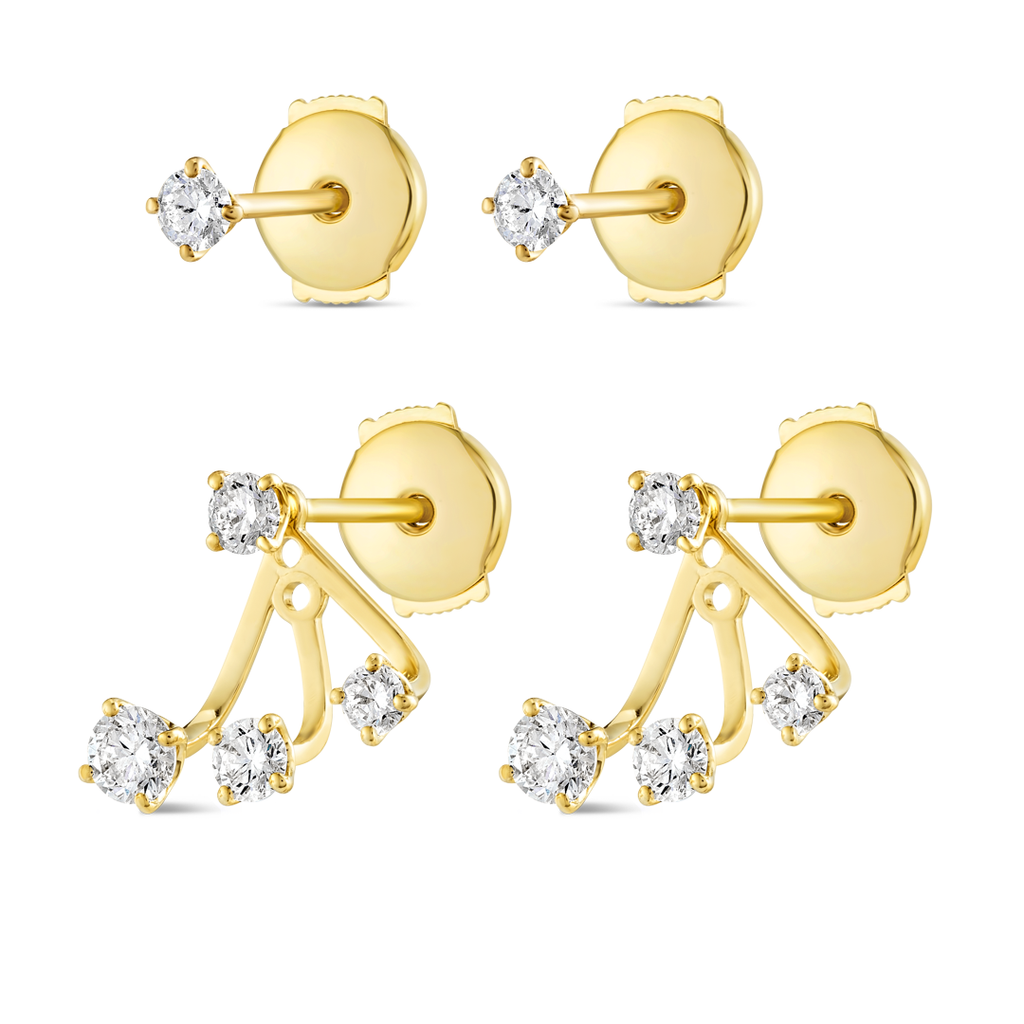 Serene Diamond Earrings Opulence - Trio Diamond Raindrop