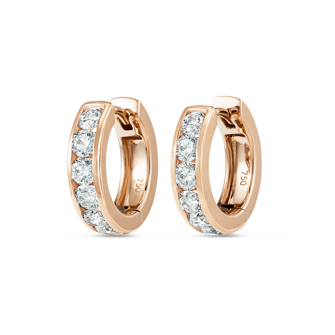 Timeless Diamond Earrings Harmony - Channel Set Diamond