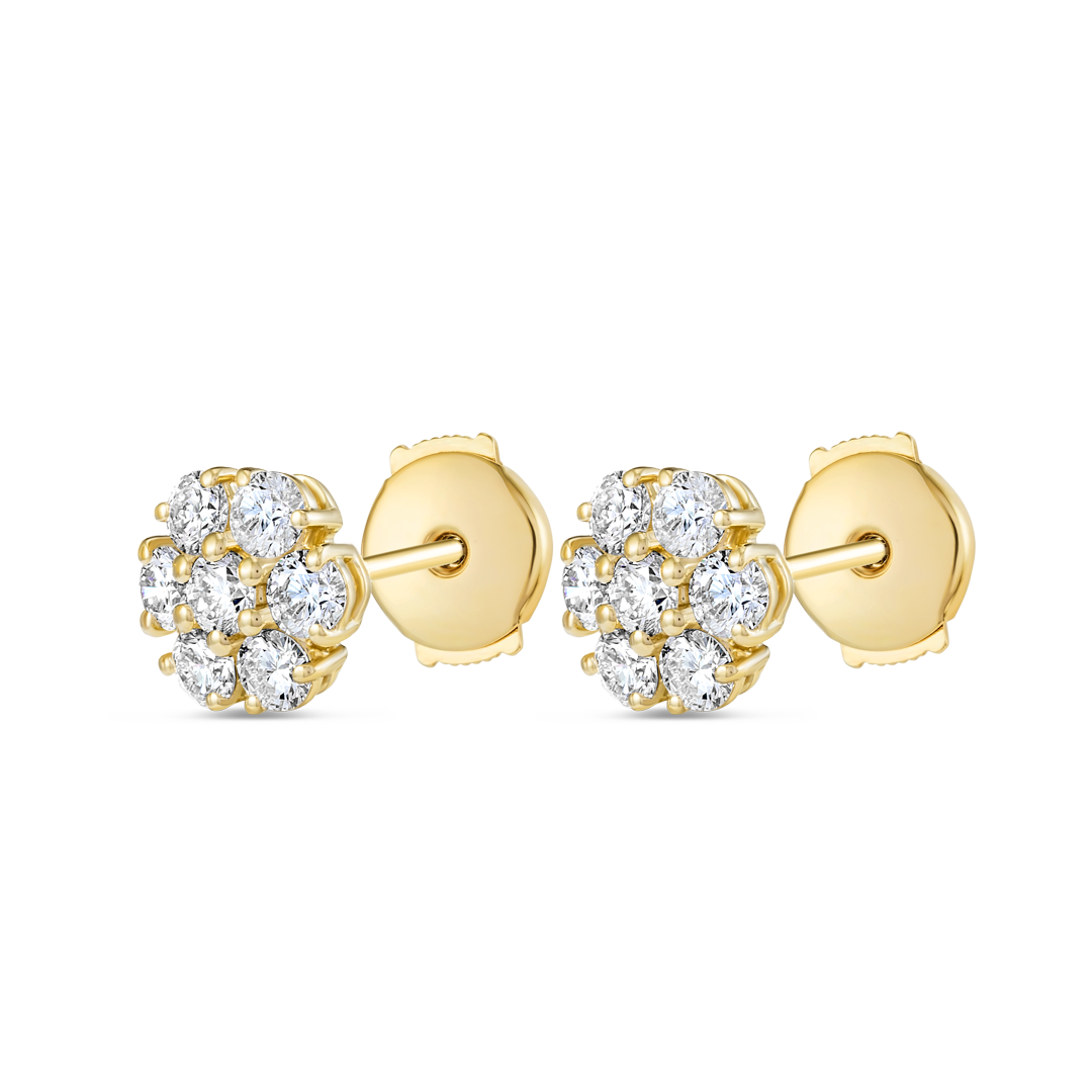 Sovereign Diamond Earrings Radiance - Diamond Halo