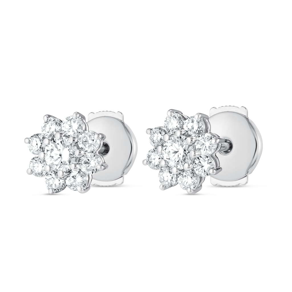 Aura Diamond Earrings Elegance - Diamond Halo
