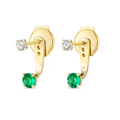 Aura Diamond Earrings Opulence - Emerald Diamond Raindrop